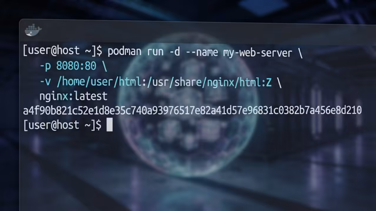 Podman Terminal Output