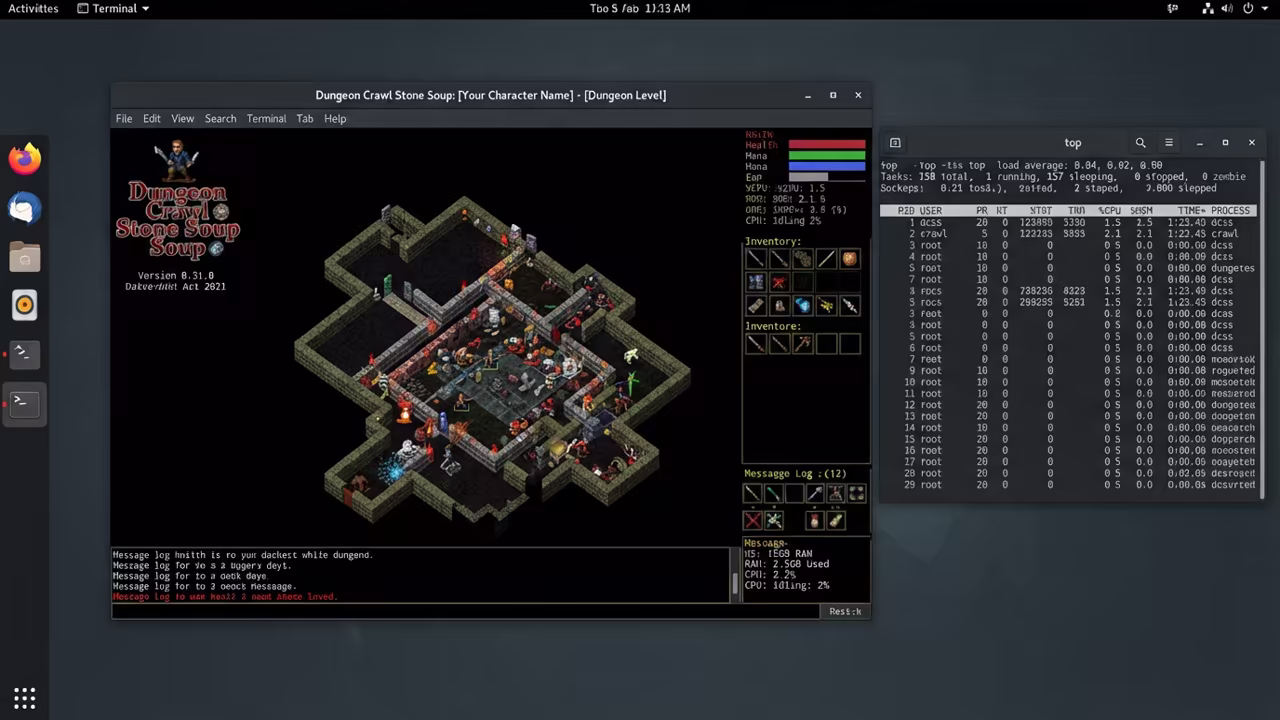 Low CPU and RAM usage on Linux desktop during gameplay