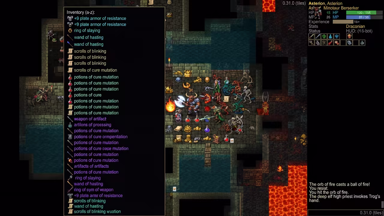 High level character in a complex dungeon