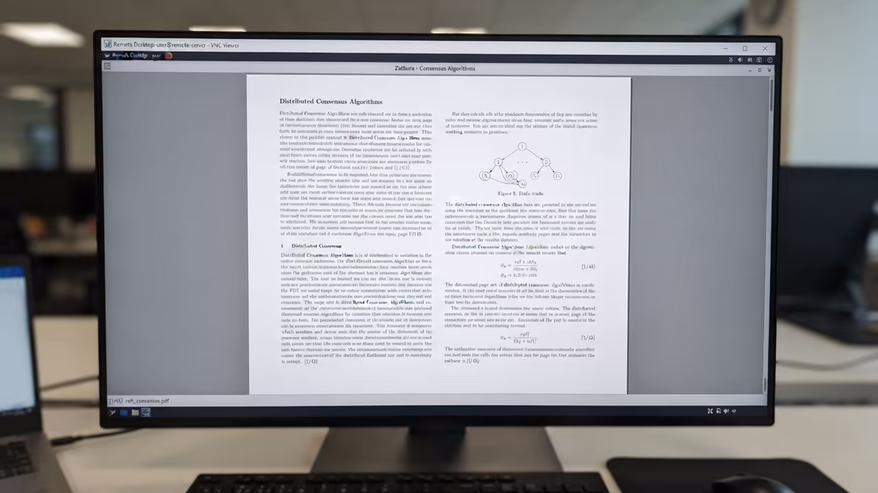 Minimalist Zathura PDF interface on VNC