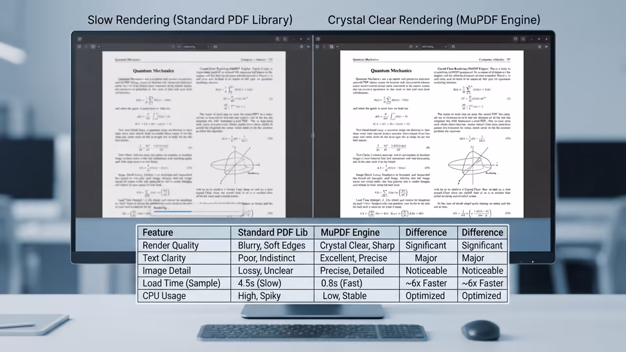 Performance comparison of PDF backends