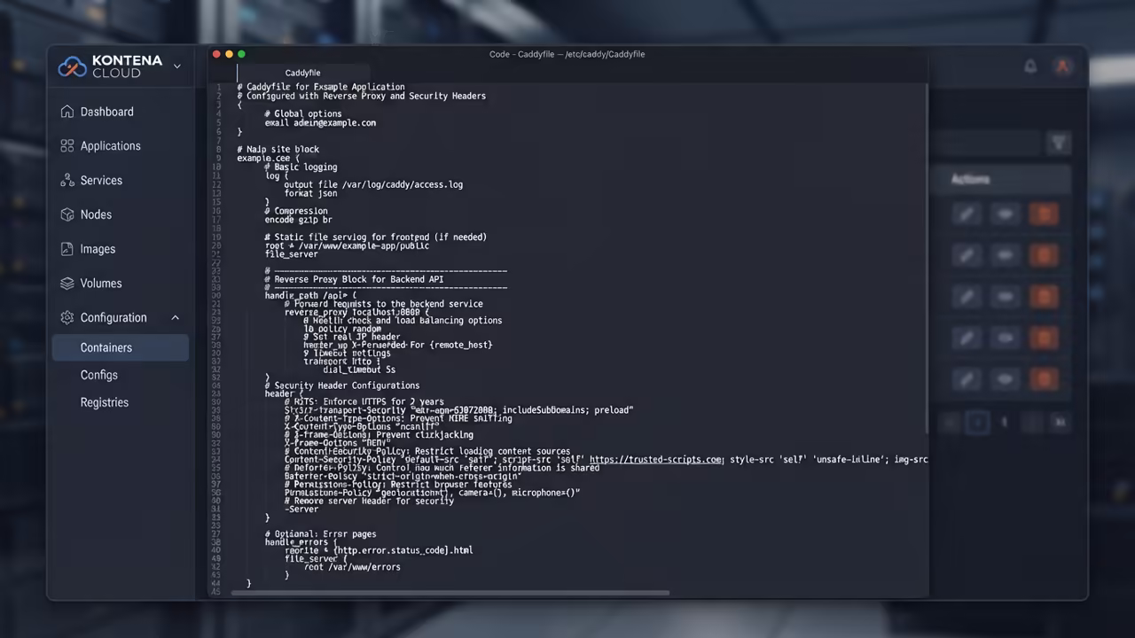 Caddyfile Configuration