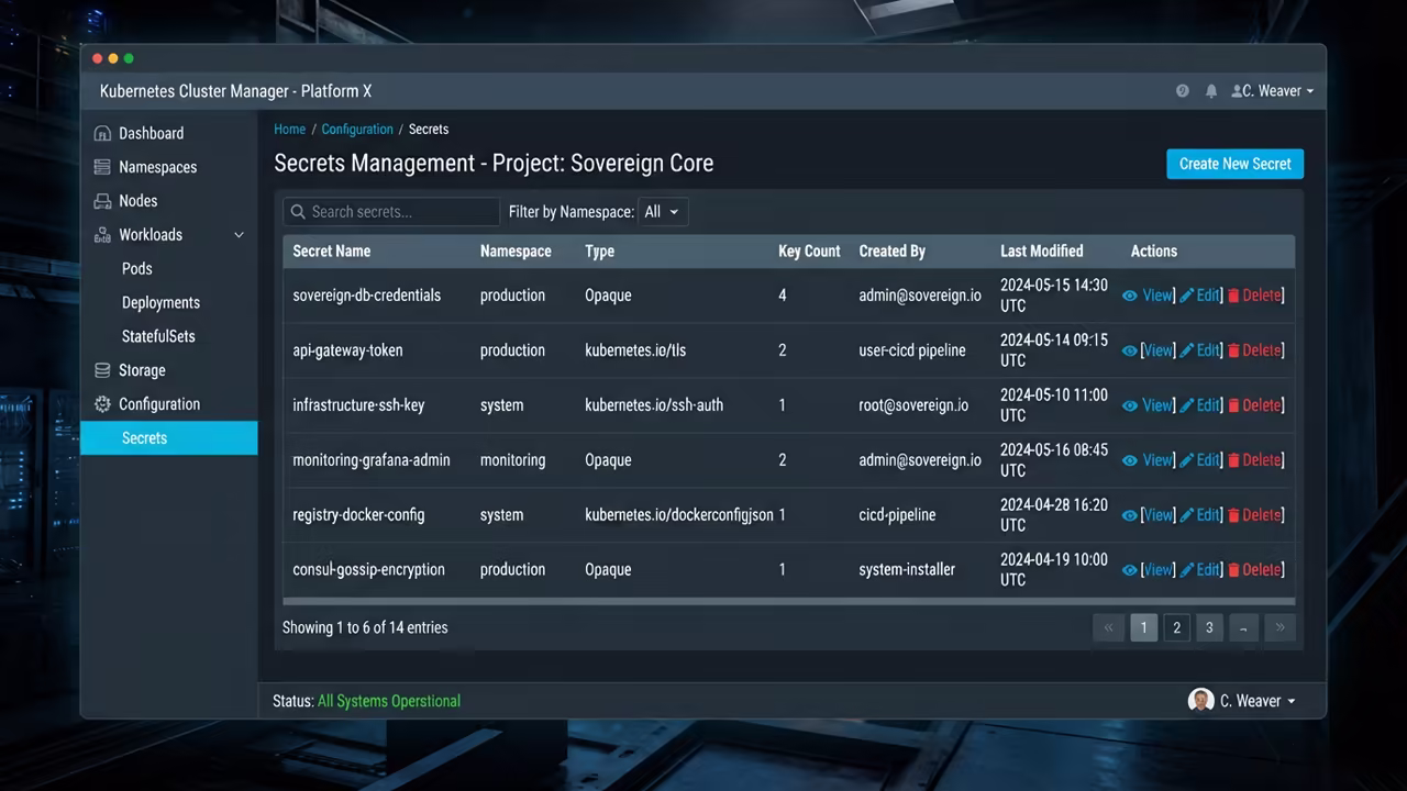 Podman Desktop Secrets Management UI