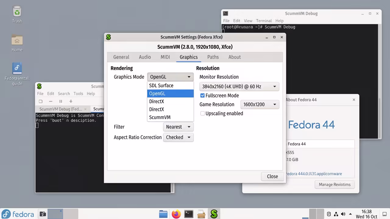 ScummVM Graphics Configuration