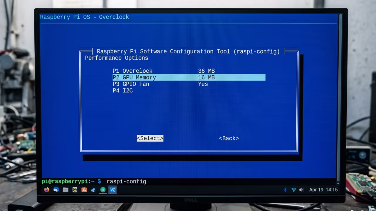 GPU memory settings in raspi-config