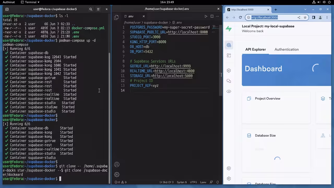 Terminal and browser configuration steps